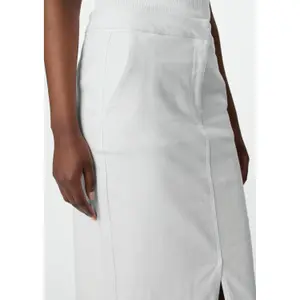 Women's Denim Midi Skirt with Elasticated Split COMMA image-3
