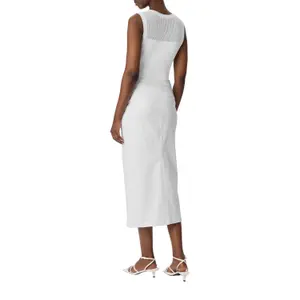 Women's Denim Midi Skirt with Elasticated Split COMMA image-5