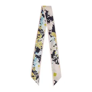 Silk Floral Pattern Scarf for Women COMMA image-1
