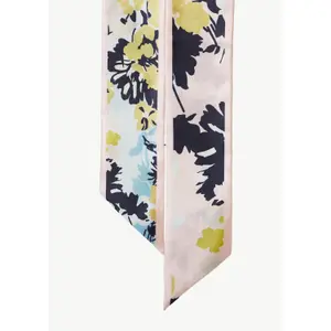 Silk Floral Pattern Scarf for Women COMMA image-2