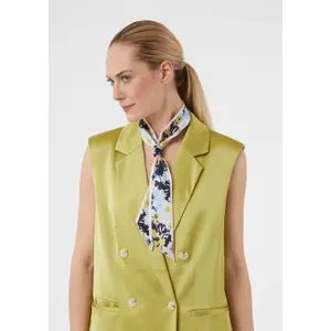 Silk Floral Pattern Scarf for Women COMMA image-3