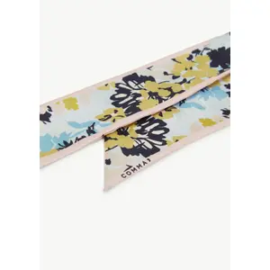 Silk Floral Pattern Scarf for Women COMMA image-6