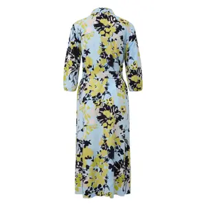 Women's Casual Midi Shirt Dress with Shirt Collar and 3/4 Sleeves COMMA image-1