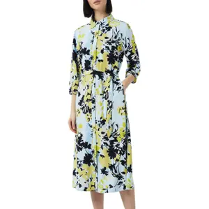 Women's Casual Midi Shirt Dress with Shirt Collar and 3/4 Sleeves COMMA image-2