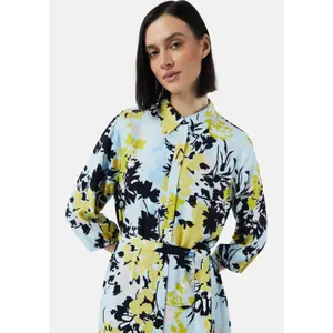 Women's Casual Midi Shirt Dress with Shirt Collar and 3/4 Sleeves COMMA image-3