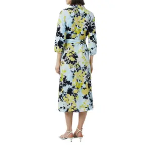 Women's Casual Midi Shirt Dress with Shirt Collar and 3/4 Sleeves COMMA image-5