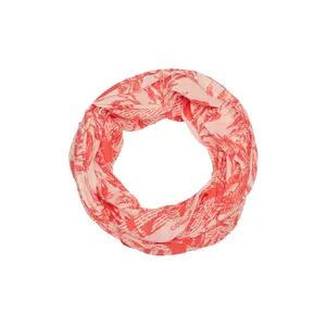 Women's Fine Loop Scarf with All-Over Print COMMA image-1