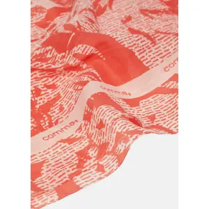 Women's Fine Loop Scarf with All-Over Print COMMA image-6