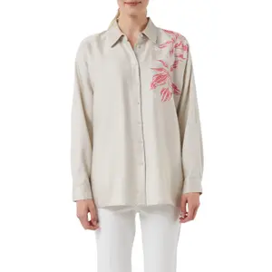 Women's long sleeve printed shirt COMMA image-2