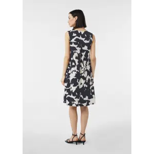 Floral V-Neck Sleeveless Short A-Line Dress for Women COMMA image-4