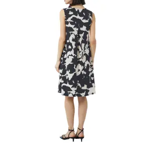 Floral V-Neck Sleeveless Short A-Line Dress for Women COMMA image-5