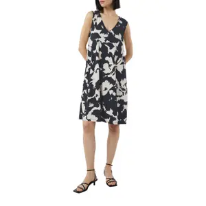 Floral V-Neck Sleeveless Short A-Line Dress for Women COMMA image-6