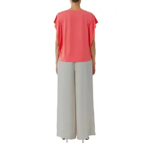 Women's Jersey Blouse with Ruffle Details and Round Neck COMMA image-5