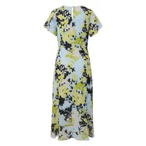 Women’s Button-Up Flared Waist Midi Dress COMMA image-1