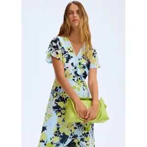 Women’s Button-Up Flared Waist Midi Dress COMMA image-6