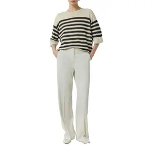 Striped Fine Knit Jumper with Glitter Yarn for Women COMMA image-5