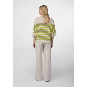 Striped Fine Knit Jumper with Glitter Yarn for Women COMMA image-2
