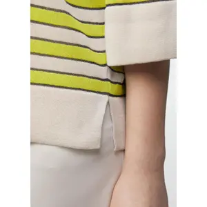 Striped Fine Knit Jumper with Glitter Yarn for Women COMMA image-4