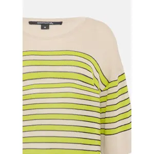 Striped Fine Knit Jumper with Glitter Yarn for Women COMMA image-6
