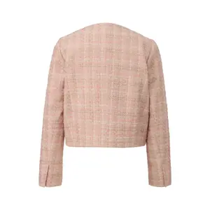 Chic Tweed Square Cut Cardigan for Women COMMA image-1