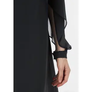 Layered Long Fluid Chiffon Dress for Women COMMA image-3