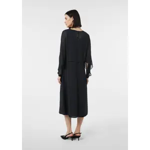 Layered Long Fluid Chiffon Dress for Women COMMA image-4