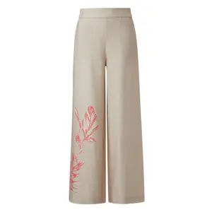 Women's Linen Wide Leg Trousers COMMA image-0