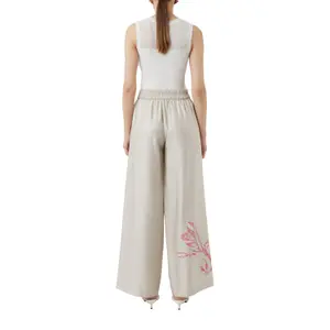 Women's Linen Wide Leg Trousers COMMA image-5