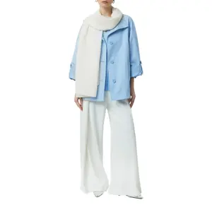 Pleated Glitter Yarn Scarf for Women COMMA image-4