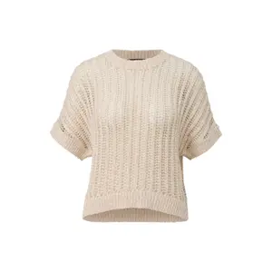 Sequin Knit Top Short Sleeves Women COMMA image-0