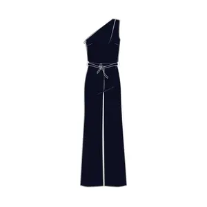 Asymmetrical Crepe Jumpsuit Women COMMA image-2