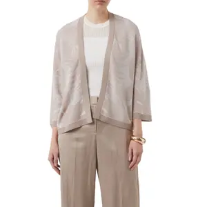 Women's Floral Pattern Fine Knit Cardigan COMMA image-2