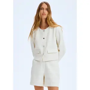 Boucle Cardigan with Button Closure for Women COMMA image-2