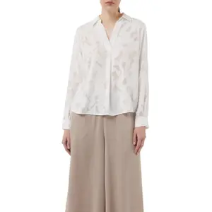 Womens Long Sleeve Jacquard Blouse COMMA image-2