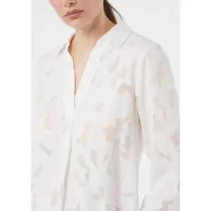 Womens Long Sleeve Jacquard Blouse COMMA image-3
