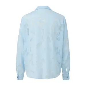 Womens Long Sleeve Jacquard Blouse COMMA image-1
