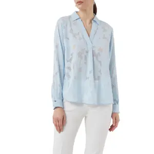 Womens Long Sleeve Jacquard Blouse COMMA image-2