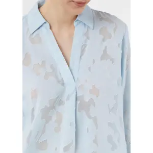 Womens Long Sleeve Jacquard Blouse COMMA image-3