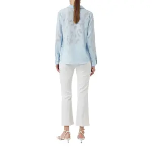 Womens Long Sleeve Jacquard Blouse COMMA image-5