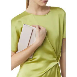Women's Smooth Leather Zip Interior Shoulder Bag COMMA image-4