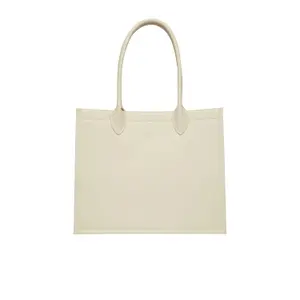 Smooth Leather Tote Bag with Magnetic Closure for Women COMMA image-2