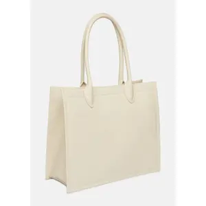 Smooth Leather Tote Bag with Magnetic Closure for Women COMMA image-3
