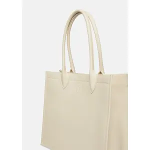 Smooth Leather Tote Bag with Magnetic Closure for Women COMMA image-6