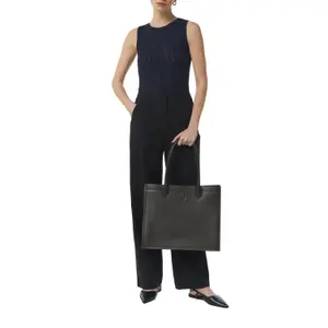 Smooth Leather Tote Bag with Magnetic Closure for Women COMMA image-4