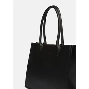 Smooth Leather Tote Bag with Magnetic Closure for Women COMMA image-6
