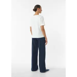Women's Relaxed Fit T-Shirt with Chest Pocket and Embroidery COMMA image-4