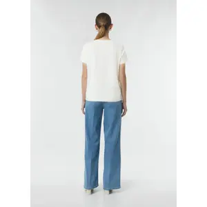 Women's Cotton Blend Graphic T-Shirt COMMA image-4