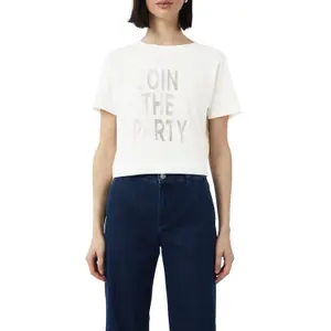 Women's Cotton Blend Graphic T-Shirt COMMA image-2