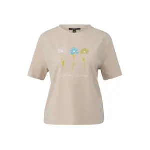 Women's Cotton Blend Graphic T-Shirt COMMA image-0