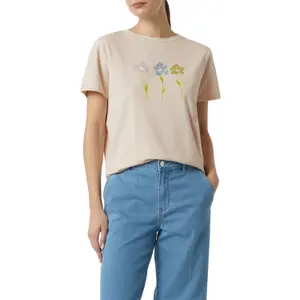 Women's Cotton Blend Graphic T-Shirt COMMA image-2